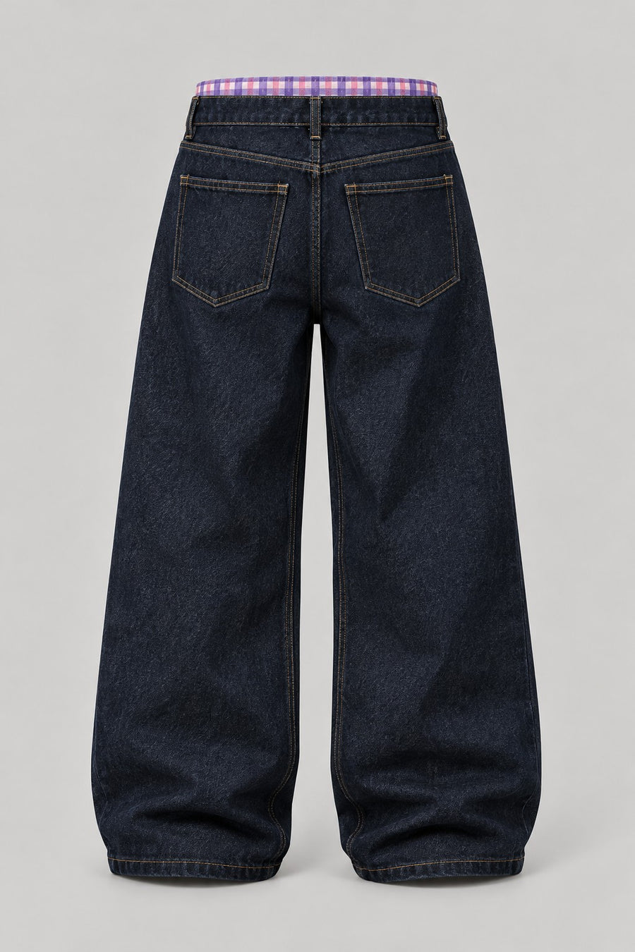 Recordunknown raw denim jeans, plain back view